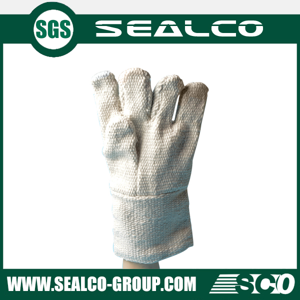 Ceramic fiber gloves